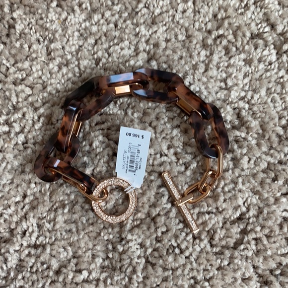 NWT Michael Kors tortoise shell link bracelet - Picture 3 of 8